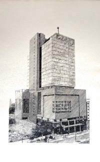 Zameer Hussain,12 x 16 Inch, Pen ink On Paper, Cityscape Painting-AC-ZAH-136